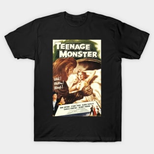 Vintage Drive-In Trash Movie Poster - Teenage Monster T-Shirt